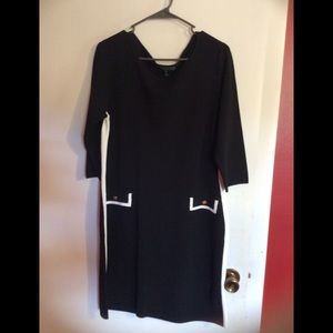 Classic black and white dress